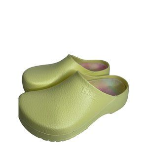 Birkenstock Super Birki Womens Yellow Popcorn Vegan Clogs Mules EU 40 US 9 NEW